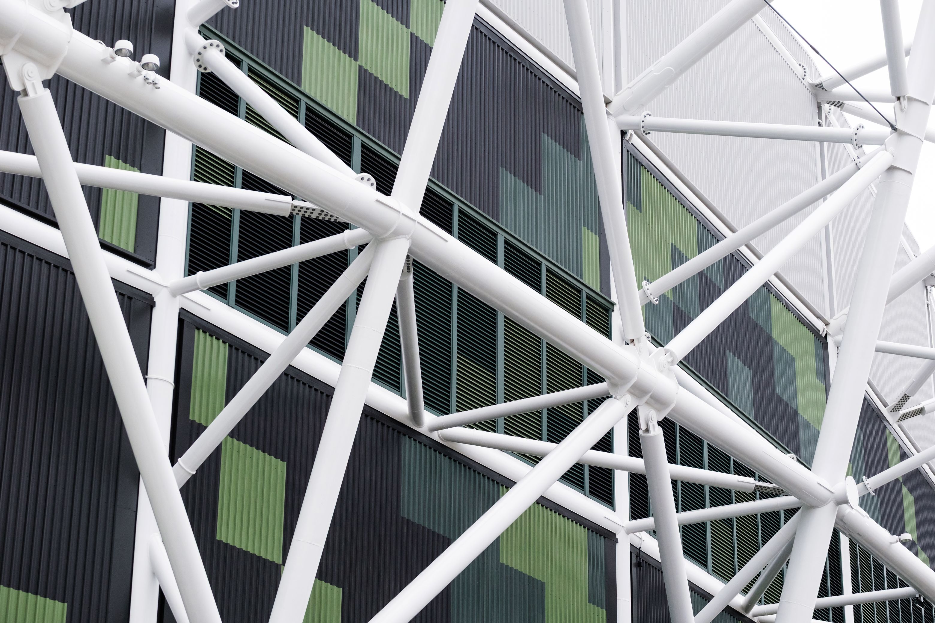 One NZ Stadium Louvre Installation Close Up