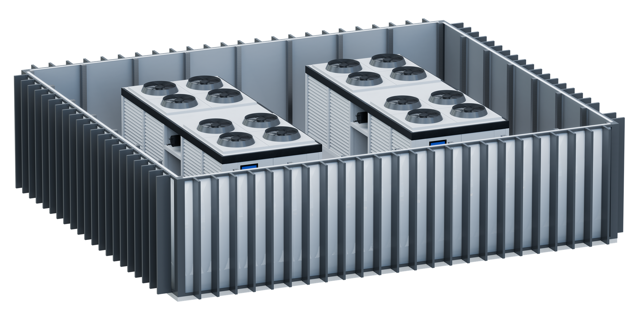 Render of Acoustic Fin Screens Example