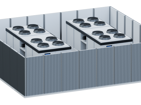 Render of Acoustic Mesh Screens Example