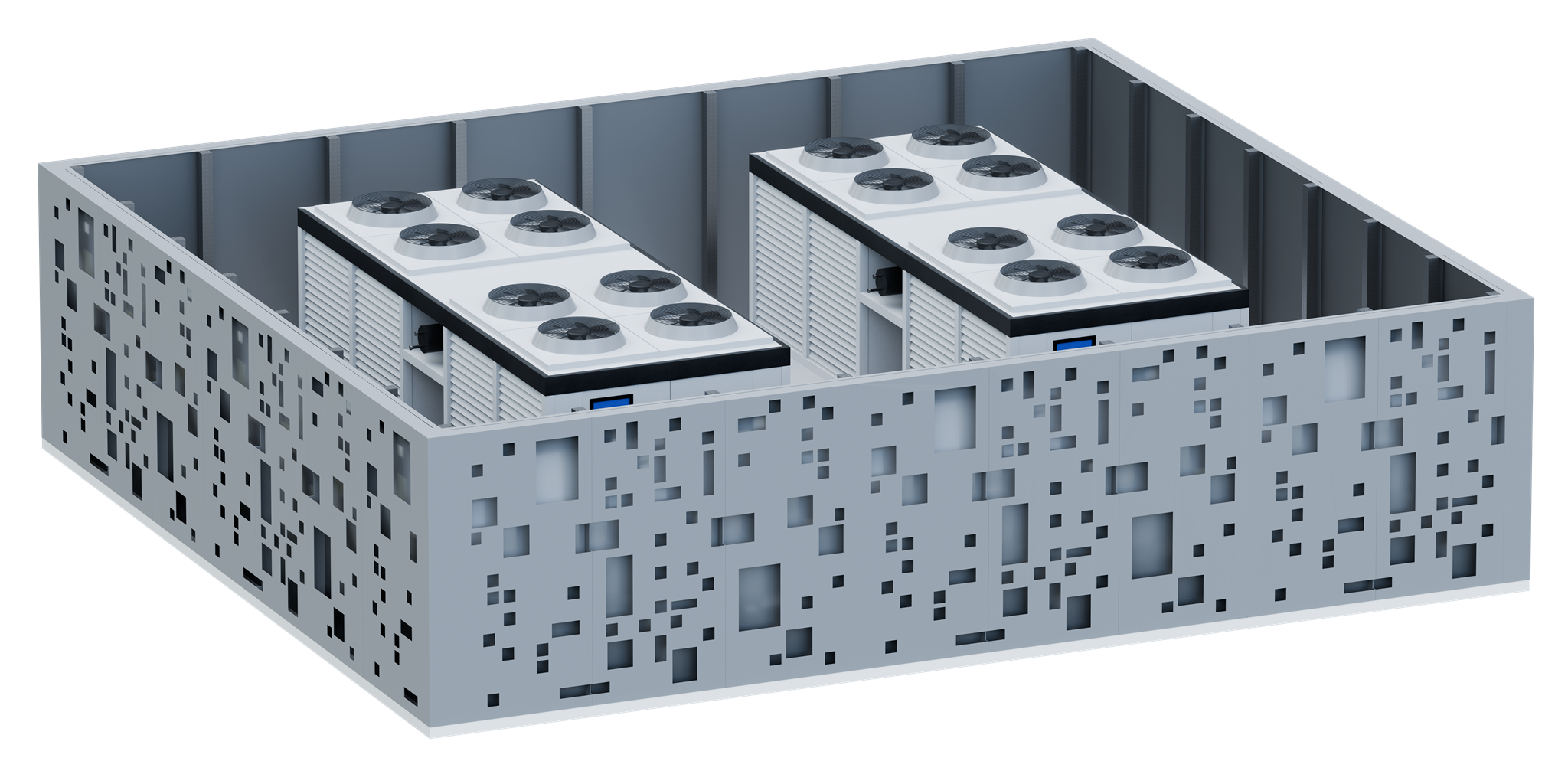 Render of Acoustic Perforated Panels Example