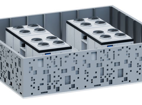Render of Acoustic Perforated Panels Example