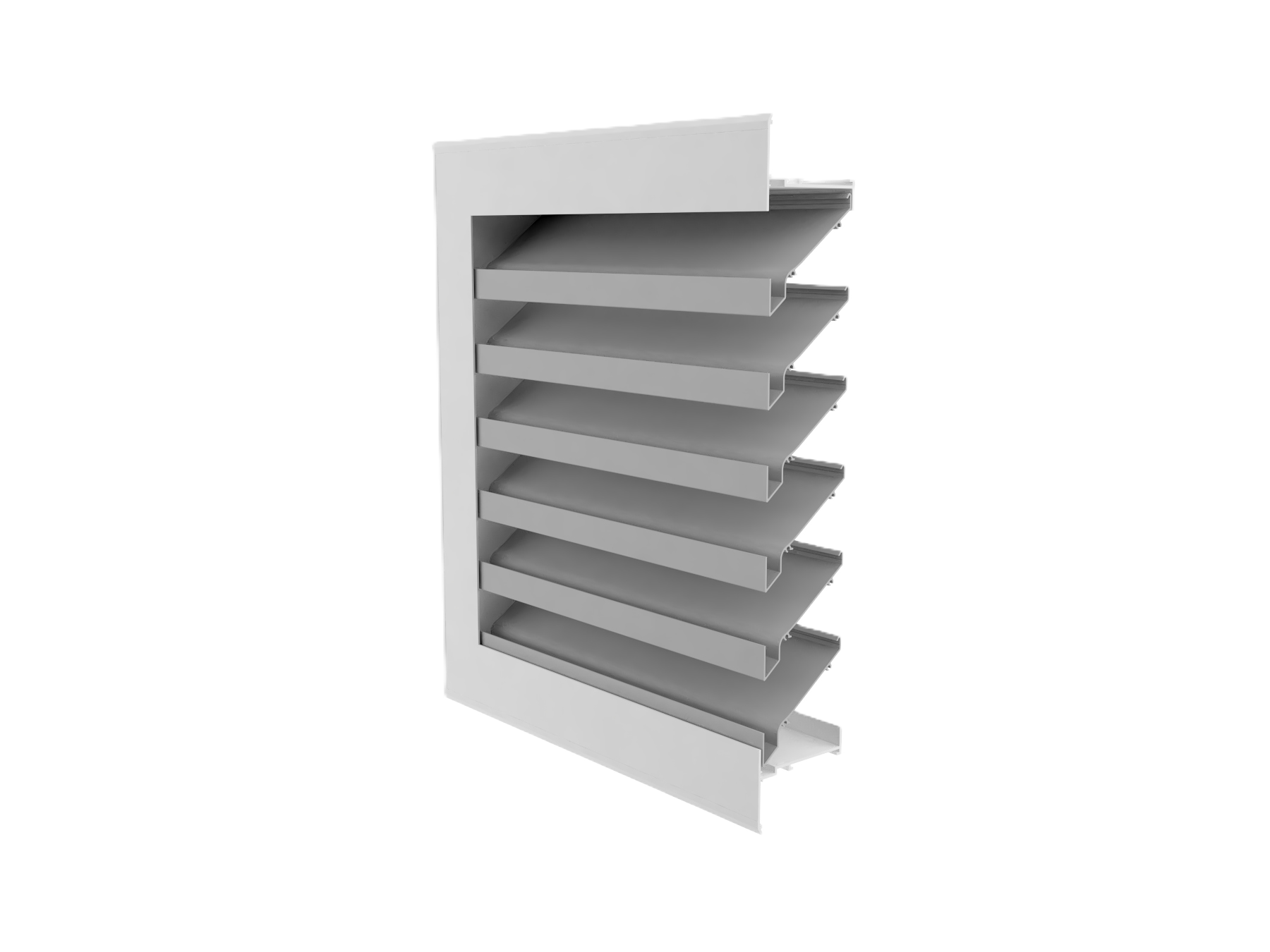 VL-104D Drainable Single Bank Louvre